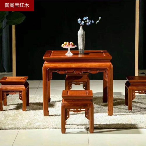 现代红木家具厂家定做缅甸花梨圆形红木餐桌